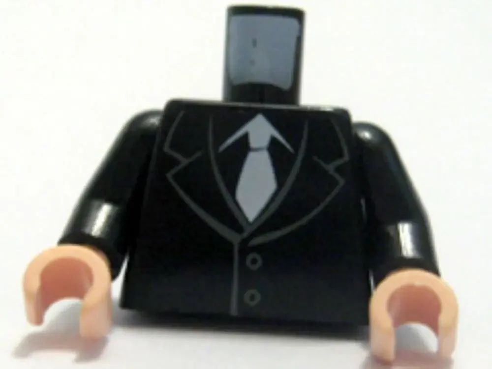 LEGO® Part 973pb0532c01 - Torso Suit with 2 Buttons and White Tie Pattern